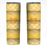 Hawaii Palaka Pikake Lokelani Plumeria Skinny Tumbler Melemele Coquette Bow LT01 Yellow - Polynesian Pride