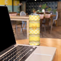 Hawaii Palaka Pikake Lokelani Plumeria Skinny Tumbler Melemele Coquette Bow LT01 - Polynesian Pride