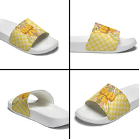 Hawaii Palaka Pikake Lokelani Plumeria Slide Sandals Melemele Coquette Bow LT01 - Polynesian Pride