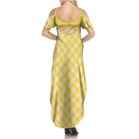 Hawaii Palaka Pikake Lokelani Plumeria Summer Maxi Dress Melemele Coquette Bow LT01 - Polynesian Pride