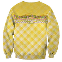 Hawaii Palaka Pikake Lokelani Plumeria Sweatshirt Melemele Coquette Bow LT01 - Polynesian Pride