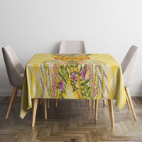 Hawaii Palaka Pikake Lokelani Plumeria Tablecloth Melemele Coquette Bow LT01 - Polynesian Pride