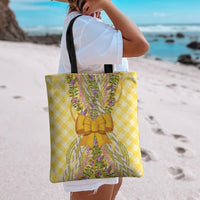 Hawaii Palaka Pikake Lokelani Plumeria Tote Bag Melemele Coquette Bow LT01 - Polynesian Pride