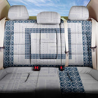 Samoa Siapo Blue Trimmed Back Car Seat Cover Samoa White Sunday - Polynesian Pride