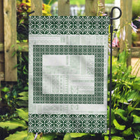 Samoa Siapo Green Trimmed Garden Flag Samoa White Sunday - Polynesian Pride