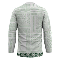 Samoa Siapo Green Trimmed Hockey Jersey Samoa White Sunday - Polynesian Pride