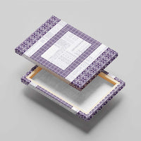 Samoa Siapo Purple Trimmed Canvas Wall Art Samoa White Sunday - Polynesian Pride