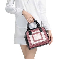 Samoa Siapo Red Trimmed Shoulder Handbag Samoa White Sunday - Polynesian Pride