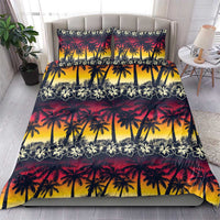 Hawaii Hibiscus Palm Tree Sunset Bedding Set Tropical Style - Polynesian Pride