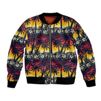Hawaii Hibiscus Palm Tree Sunset Bomber Jacket Tropical Style LT01 Unisex Multicolor - Polynesian Pride