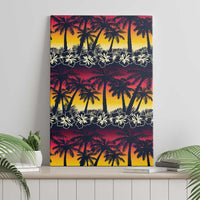 Hawaii Hibiscus Palm Tree Sunset Canvas Wall Art Tropical Style LT01 - Polynesian Pride