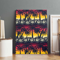 Hawaii Hibiscus Palm Tree Sunset Canvas Wall Art Tropical Style LT01 - Polynesian Pride