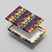 Hawaii Hibiscus Palm Tree Sunset Canvas Wall Art Tropical Style LT01 - Polynesian Pride