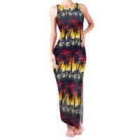 Hawaii Hibiscus Palm Tree Sunset Family Matching Tank Maxi Dress and Hawaiian Shirt Tropical Style - Polynesian Pride