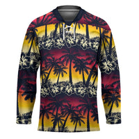 Hawaii Hibiscus Palm Tree Sunset Hockey Jersey Tropical Style LT01 Unisex Multicolor - Polynesian Pride