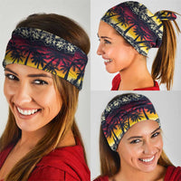 Hawaii Hibiscus Palm Tree Sunset Neck Gaiter Tropical Style - Polynesian Pride