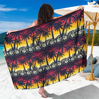 Hawaii Hibiscus Palm Tree Sunset Sarong Tropical Style - Polynesian Pride