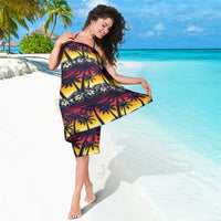 Hawaii Hibiscus Palm Tree Sunset Sarong Tropical Style - Polynesian Pride