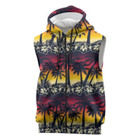 Hawaii Hibiscus Palm Tree Sunset Sleeveless Zip Hoodie Tropical Style LT01 Multicolor - Polynesian Pride
