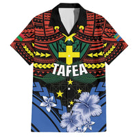 Personalised Vanuatu Tafea Province Family Matching Off Shoulder Short Dress and Hawaiian Shirt Unique Tropical Tribal Pattern