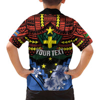 Personalised Vanuatu Tafea Province Family Matching Puletasi and Hawaiian Shirt Unique Tropical Tribal Pattern LT01 - Polynesian Pride
