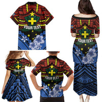 Personalised Vanuatu Tafea Province Family Matching Puletasi and Hawaiian Shirt Unique Tropical Tribal Pattern LT01 - Polynesian Pride