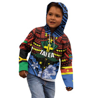 Personalised Vanuatu Tafea Province Kid Hoodie Unique Tropical Tribal Pattern