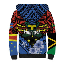 Personalised Vanuatu Tafea Province Sherpa Hoodie Unique Tropical Tribal Pattern