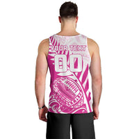 Custom New Zealand Rugby Silver Fern Men Tank Top Aotearoa Maori Pink Version - Polynesian Pride