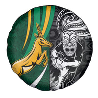 New Zealand and South Africa Rugby Spare Tire Cover Silver Fern Protea Pattern World Cup 2023 LT01 - Polynesian Pride