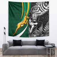 New Zealand and South Africa Rugby Tapestry Silver Fern Protea Pattern World Cup 2023 LT01 - Polynesian Pride