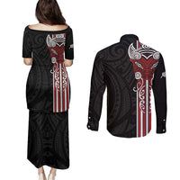 Toitu Te Reo Maori Toitu Te Whenua Toitu Te Tiriti Couples Matching Puletasi and Long Sleeve Button Shirt Maori Warrior New Zealand