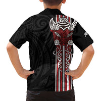 Toitu Te Reo Maori Toitu Te Whenua Toitu Te Tiriti Family Matching Off Shoulder Maxi Dress and Hawaiian Shirt Maori Warrior New Zealand LT01 - Polynesian Pride
