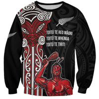 Toitu Te Reo Maori Toitu Te Whenua Toitu Te Tiriti Sweatshirt Maori Warrior New Zealand LT01 Unisex Black - Polynesian Pride