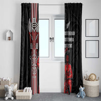 Toitu Te Reo Maori Toitu Te Whenua Toitu Te Tiriti Window Curtain Maori Warrior New Zealand LT01 - Polynesian Pride