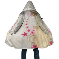 Beige Frangipani Sea Shell Cloak Starfish Polynesian Pattern - Polynesian Pride