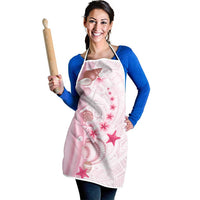 Pink Plumeria Sea Shell Apron Starfish Polynesian Pattern - Polynesian Pride