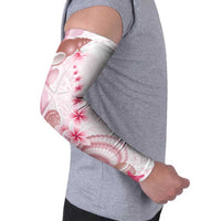Pink Plumeria Sea Shell Arm Sleeves Starfish Polynesian Pattern - Polynesian Pride