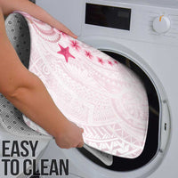 Pink Plumeria Sea Shell Bathroom Set Starfish Polynesian Pattern - Polynesian Pride