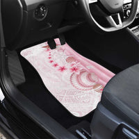 Pink Plumeria Sea Shell Car Mats Starfish Polynesian Pattern - Polynesian Pride