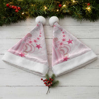 Pink Plumeria Sea Shell Christmas Santa Hat Starfish Polynesian Pattern - Polynesian Pride