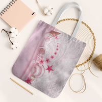 Pink Plumeria Sea Shell Tote Bag Starfish Polynesian Pattern - Polynesian Pride