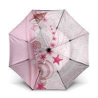 Pink Plumeria Sea Shell Umbrella Starfish Polynesian Pattern - Polynesian Pride