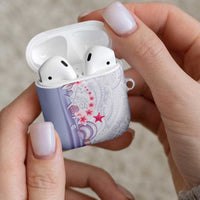 Purple Plumeria Sea Shell AirPods Case Starfish Polynesian Pattern - Polynesian Pride