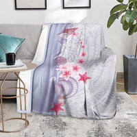Purple Plumeria Sea Shell Blanket Starfish Polynesian Pattern LT01 - Polynesian Pride