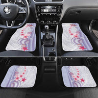 Purple Plumeria Sea Shell Car Mats Starfish Polynesian Pattern - Polynesian Pride