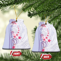 Purple Plumeria Sea Shell Ceramic Ornament Starfish Polynesian Pattern - Polynesian Pride