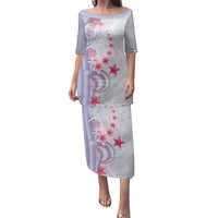 Purple Plumeria Sea Shell Family Matching Puletasi and Hawaiian Shirt Starfish Polynesian Pattern - Polynesian Pride
