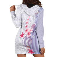 Purple Plumeria Sea Shell Hoodie Dress Starfish Polynesian Pattern LT01 - Polynesian Pride