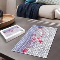 Purple Plumeria Sea Shell Puzzle Starfish Polynesian Pattern - Polynesian Pride